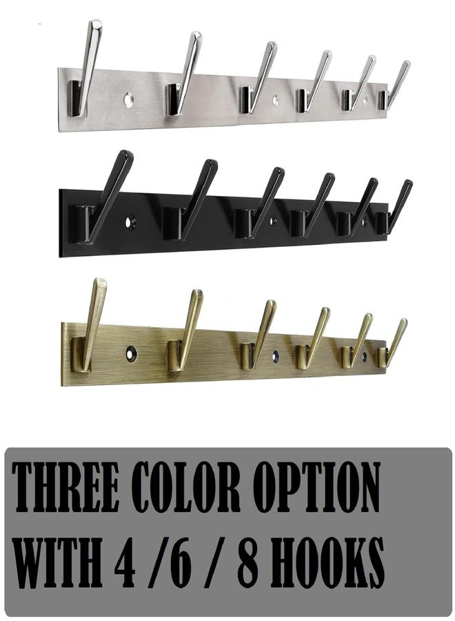 JAGGER JAG322 Wall Mounted Stainless Steel Wall Hooks for Hanging Cloth/Towel Hangers/Key Ring Holder/Door Hangers/Hook Rail/Bthroom Hanger [ Combo Pack of 2 ] (MATT Black, 6 Hook) - Image 4